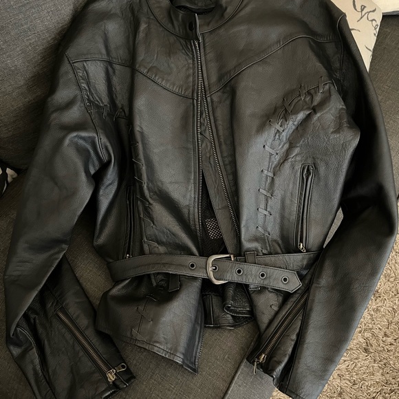 Leather Corsetted/Belted Jacket (NEW) - Picture 6 of 8